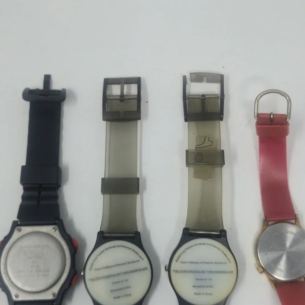 Vintage 1989 Guess Watch Pink Dial Wilson Glo Betty Boop Jelly Lot 4pc PARTS
